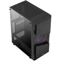 AEROCOOL Kućište Menace Saturn FRGB, mid tower, ATX, kaljeno staklo, crno