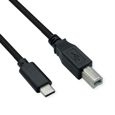 ROLINE USB kabel C-B USB 2.0, 1.8 m, crni