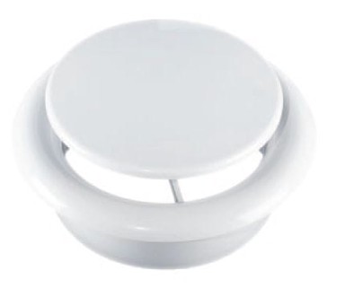 HYDROLAND Okrugli difuzor za ventilaciju Ø100 mm, bijeli