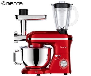 MANTA LOVIO Kuhinjski robot ChefAssistant Plus LVSTM02P 6,2 l 1900 W, crvena