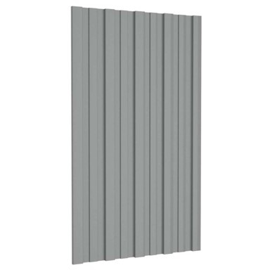 Krovni panel, 12 kom, 80 x 45 cm, sivi