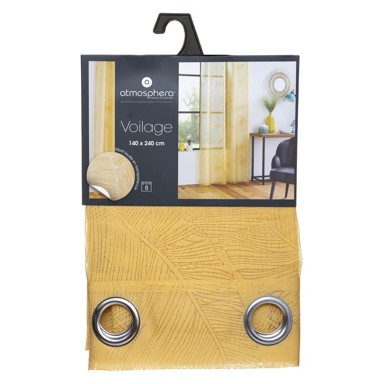 ATMOSPHERA Gotove zavjese Leaf, oker, 140x240 cm