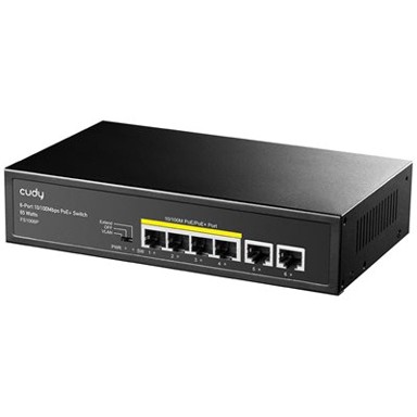 CUDY Switch FS1006P, 10/100 Mbps, 6-port, 4 POE portova