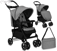 MOMI Sklopiva dječja kolica Isla sivo-crna