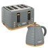 HOMESTAR Set za doručak, kuhalo i toster, 24.1 × 19.5 × 23.2 cm, siva