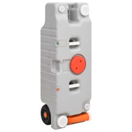 Spremnik za vodu s kotačima za kampiranje, 75 L, sivi