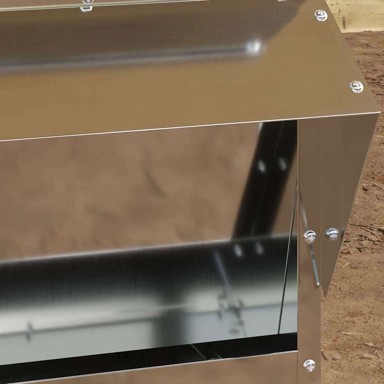 Hranilica za piliće srebrno 40,5 x 45 x 41 cm cinkani čelik