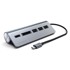 SATECHI USB hub ST-TCHCRM, USB-C, 3x USB-A, 1x microSD/SD, sivi