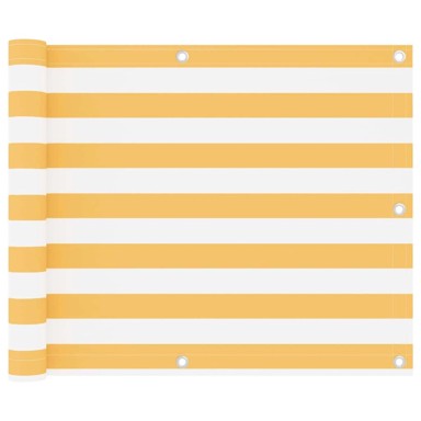 Balkonski zastor 75 x 500 cm Oxford, bijelo-žuti