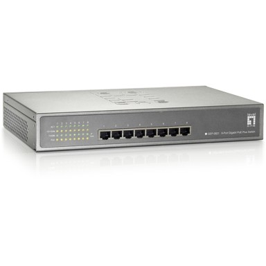 LEVELONE Mrežni preklopnik GEP-0821, 8x GE, 123,2 W, 8x PoE+