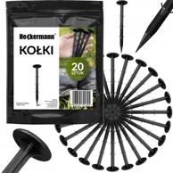 Klinovi za agrotkaninu, 16 cm, 20 kom., crni
