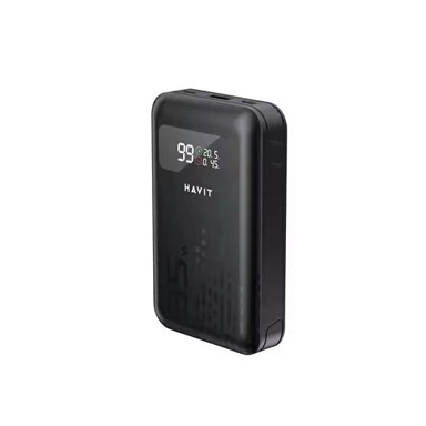 HAVIT Powerbank PB5211, 10. 000 mAh, 45W, LED, crni