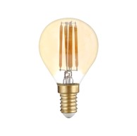LED Žarulja, E14, G45, 4W, zlatna