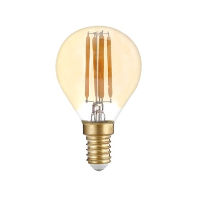 LED Žarulja, E14, G45, 4W, zlatna