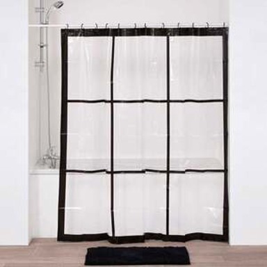 TENDANCE Zavjesa za kadu, 180X180 cm, PEVA, transparentna