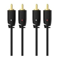SINOX RCA audio kabel 2 RCA na 2 RCA 1 m, crna