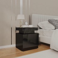 Noćni ormarić visoki sjaj crni 45 x 35 x 52 cm od iverice