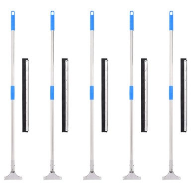 Podni brisači, 5 kom, 55 × 122,5 cm, čelik, guma