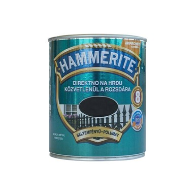 HAMMERITE boja za metal Satin - POLUMAT CRNI 0,75 l