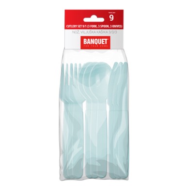 BANQUET Pribor za jelo plastični 9/1
