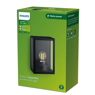 PHILIPS Zidna svjetiljka Alzor, 25W, 8720169266414, crna