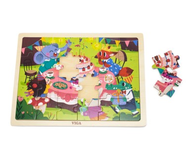 VIGA Slagalica, party, drvena, 24 elemenata