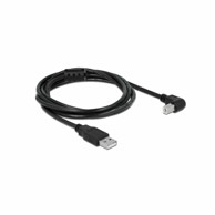 DELOCK USB 2.0 AB kabel 2 m kutni, crna