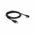 DELOCK USB 2.0 AB kabel 2 m kutni, crna