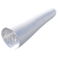 Cijev aluminijska o120 mm x 1 m - fleksibilna - bijela