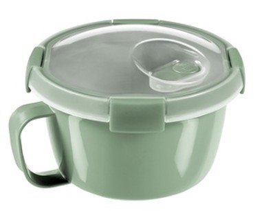 CURVER Lončić za snack Eco Lunch To Go, 0,9 L, Ø 17 × 11 cm, zelena