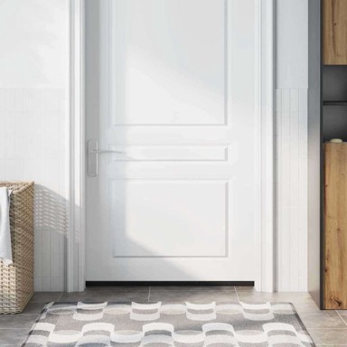 Brtva s četkom za vrata, 6 kom, 100 x 3 cm, aluminijska legura, crna