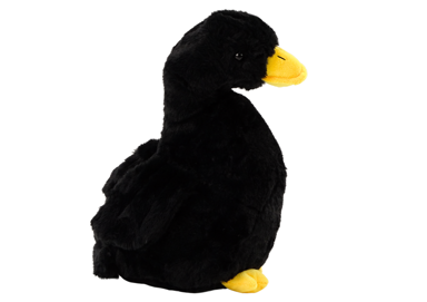 Plišana igračka patka za igru, 40 cm, crna