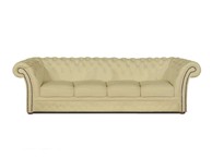 CHESTERFIELD Garnitura Winfield Basic Luxe Leather, 4-sjedišta, Vanilla