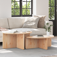 Stolić, set od 2 komada, 79 x 39,5 x 40 cm, čvrsto drvo bora