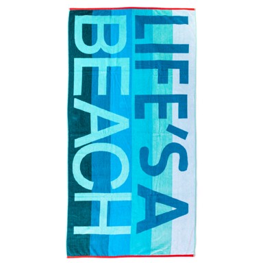 LIVING IN Ručnik za plažu LIFE IS A BEACH 90x170 cm plavi