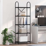 Polica, crni hrast, 60x30x183 cm, konstruirano drvo