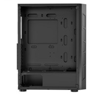 VEVOR Kućište za PC Mid Tower, kaljeno staklo, crno