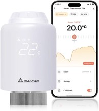 SALCAR Pametni Wi-Fi termostat za radijator TRV603, Alexa i Google