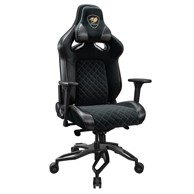 COUGAR Igraća stolica Titan Pro V2 Gold, umjetna koža i baršun, crna