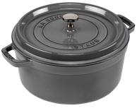 STAUB Lonac Cocotte, 26 cm, lijevano željezo, sivi
