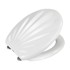 WENKO Bijelo WC sjedalo s lakim zatvaranjem Sea Shell Premium, 45,5 x 38 cm