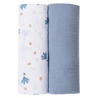 BUBABA BY FREEON Tetra pelena muslin, 2/1, plava/bijela