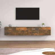 Zidni ormarići, 2 kom, 100 x 36,5 x 35 cm, drveni, dimljeni hrast