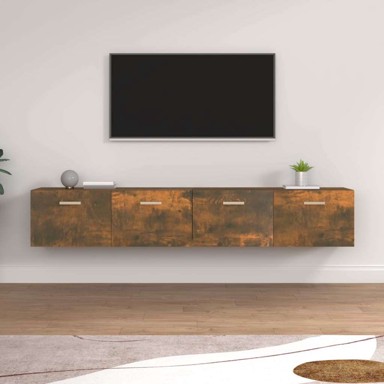 Zidni ormarići, 2 kom, 100 x 36,5 x 35 cm, drveni, dimljeni hrast