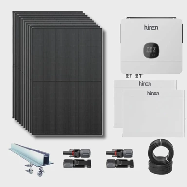 Solarni set za vikendice 10kWh, inverter 48V + LiFePO4 10kWh + 10×440W (4.4kW)