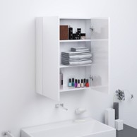 Kupaonski ormarić s ogledalom 60x15x75 cm MDF sjajni bijeli