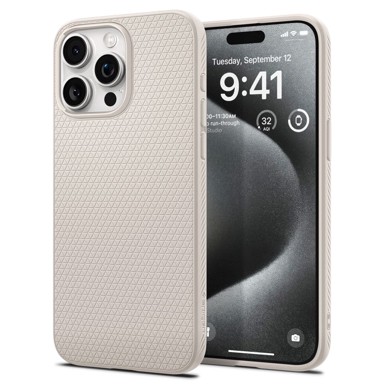 SPIGEN Maskica Liquid Air za iPhone 15 Pro Max ACS07212, natural titanium