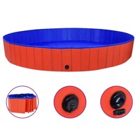 Sklopivi bazen za pse, 300 x 40 cm, PVC, crveni