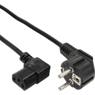 INLINE Kabel za napajanje B-16752, utikač tip F-IEC C13, 1,8 m, crna