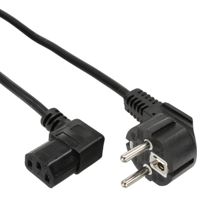 INLINE Kabel za napajanje B-16752, utikač tip F-IEC C13, 1,8 m, crna